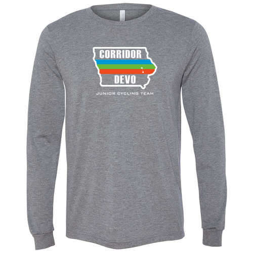 Bella+Canvas Unisex Triblend Long Sleeve Tee -- Grey TriBlend