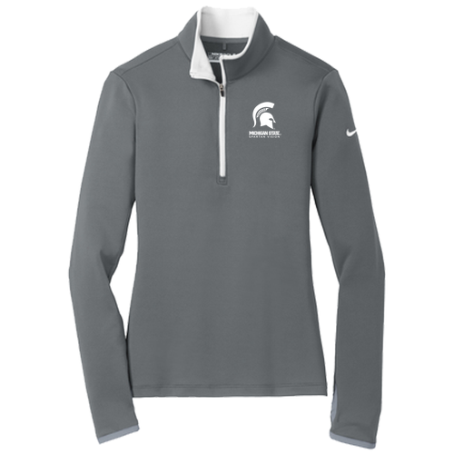Nike Golf Ladies Dri FIT Stretch Half Zip Cover Up -- Dark Grey / White