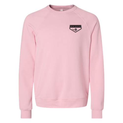 Boyne Mountain Logo 2 Black Ink -- Crewneck Sweatshirt Pink