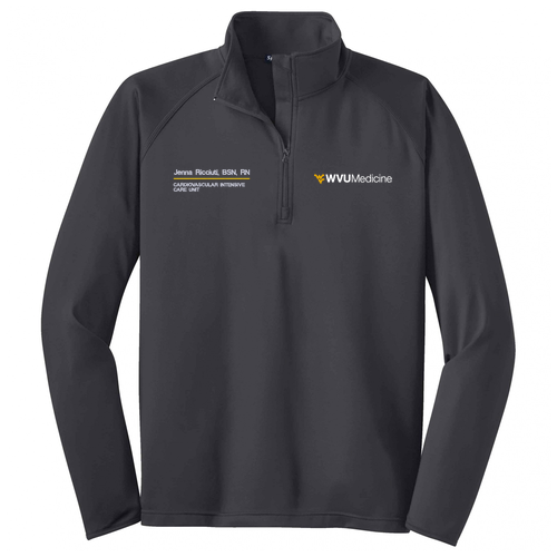 Sport Tek Sport Wick Stretch Half Zip Pullover -- Charcoal Grey