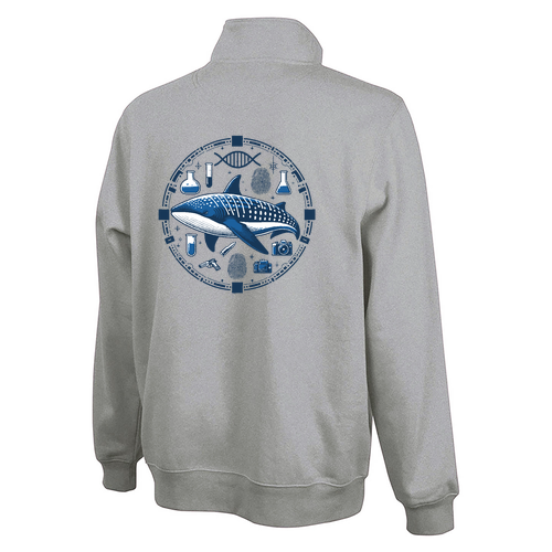 Charles River Crosswind Quarter Zip Sweatshirt -- Oxford Heather -- Whale
