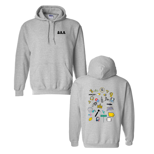 Collage Gildan Heavy Blend Hooded Sweatshirt -- Sport Grey