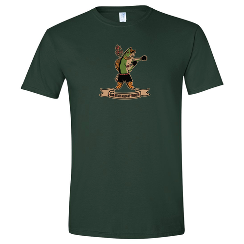 Rock Steady at the Lakes Tee -- Forest Green