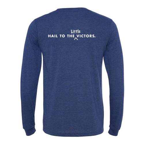 Mens/Unisex Bella Canvas Soft Fitted Triblend Long Sleeve Tee -- Navy Triblend
