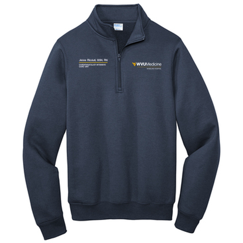 Port and Company Core Fleece Quarter-Zip Pullover Sweatshirt -- Navy