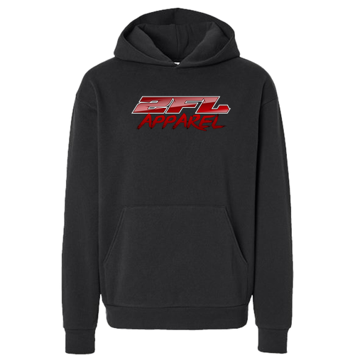 Independent Trading Co. Mainstreet Hooded Sweatshirt -- Black -- Red