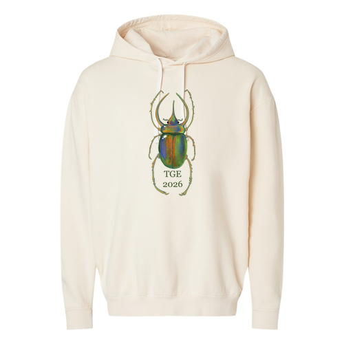Comfort Colors Unisex Garment-Dyed Lightweight Fleece Hooded Sweatshirt -- Ivory