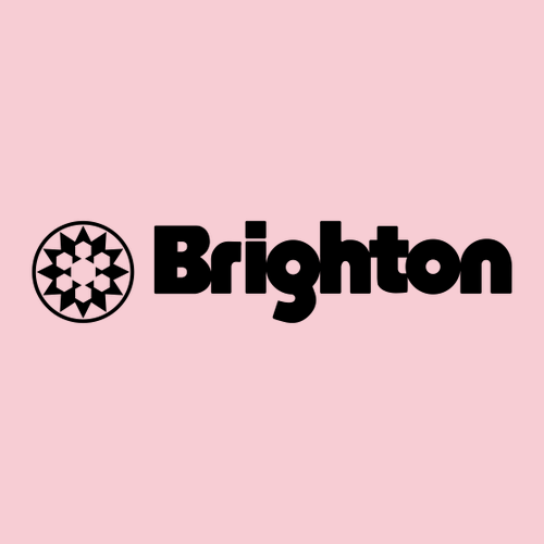 Brighton Logo 2 Black Ink -- Short Sleeve Light Pink