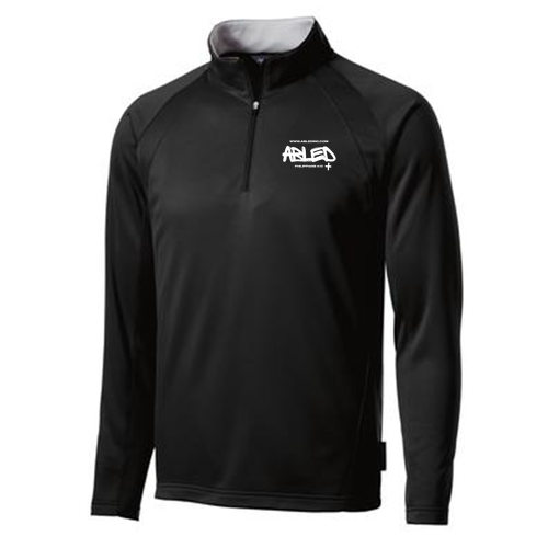 Sport Tek Sportwick Fleece Quarter Zip Pullover -- Black / Silver