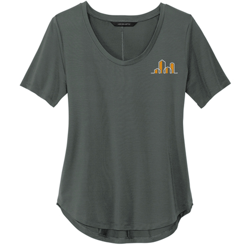 Mercer+Mettle Women’s Stretch Jersey Relaxed Scoop -- Anchor Grey