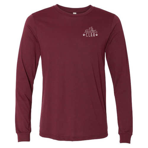 Bella+Canvas Unisex Heather Cvc Long Sleeve Tee- Heathers -- Heather Cardinal