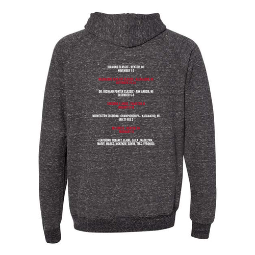 Mens/Unisex Jerzees 7.2 Oz. Snow Heather Raglan Hoodie -- Black Ink