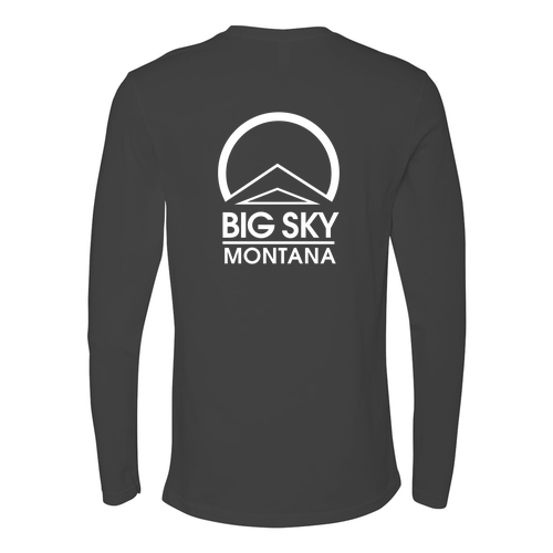 Big Sky Montana Logo 2 White Ink -- Long Sleeve Heavy Metal
