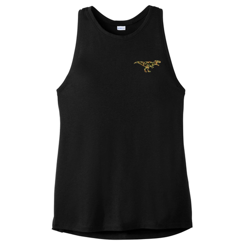 Sport-Tek Ladies PosiCharge Tri-Blend Wicking Tank -- Black Triad Solid