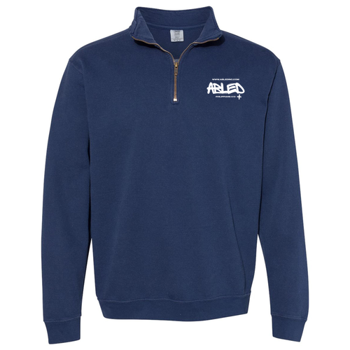 Comfort Colors Adult Quarter Zip Sweatshirt -- True Navy
