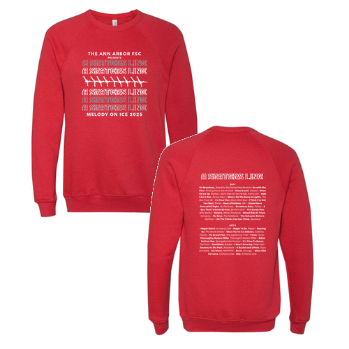 Mens/Unisex Bella Canvas Soft Sponge Fleece Raglan Sweatshirt -- Red