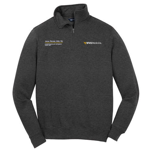 Sport Tek Quarter Zip Sweatshirt -- Graphite Heather