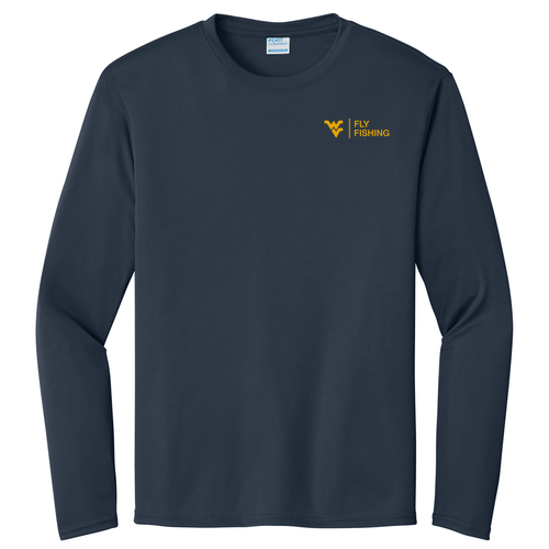 Port and Company Long Sleeve Performance Tee -- Deep Navy