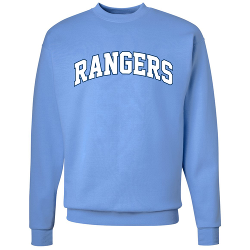 Hanes EcoSmart Crewneck Sweatshirt -- Carolina Blue White/Navy