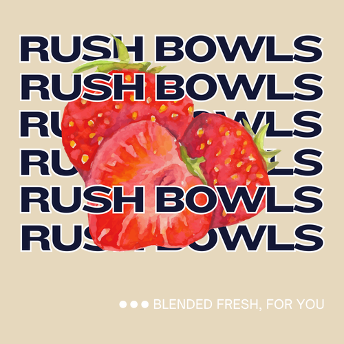 Rush Bowls Strawberry Crewneck Sand