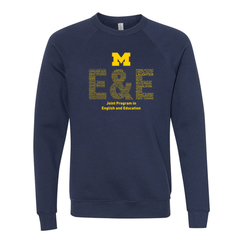 Mens/Unisex Bella Canvas Soft Fitted Sponge Fleece Raglan Sweatshirt -- Navy Triblend