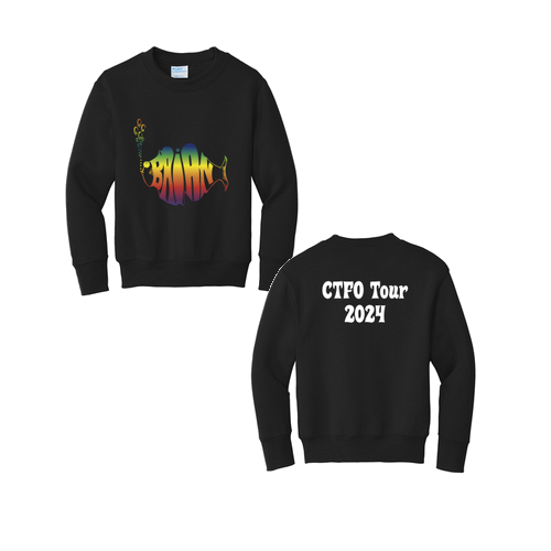 Port and Company Youth Crewneck Sweatshirt -- Jet Black