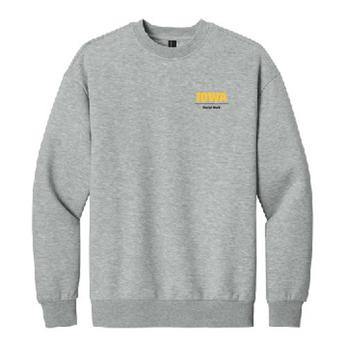 District V.I.T. Heavyweight Fleece Crew -- Light Heather Grey