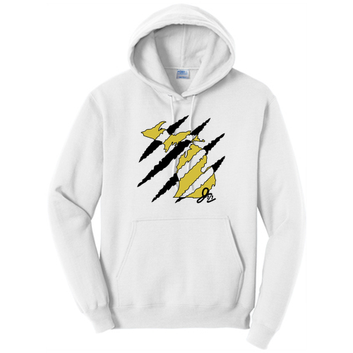 Michigan Claw Fleece Pullover Hooded Sweatshirt -- White