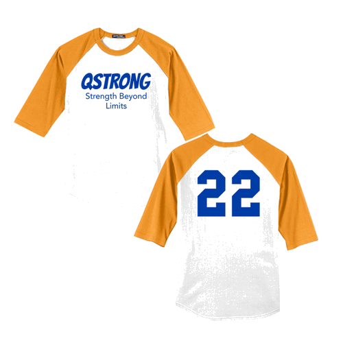 Sport Tek Colorblock Raglan Jersey -- White/ Gold