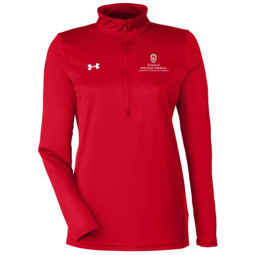 Under Armour Ladies' Team Tech Half-Zip -- Red / White _600