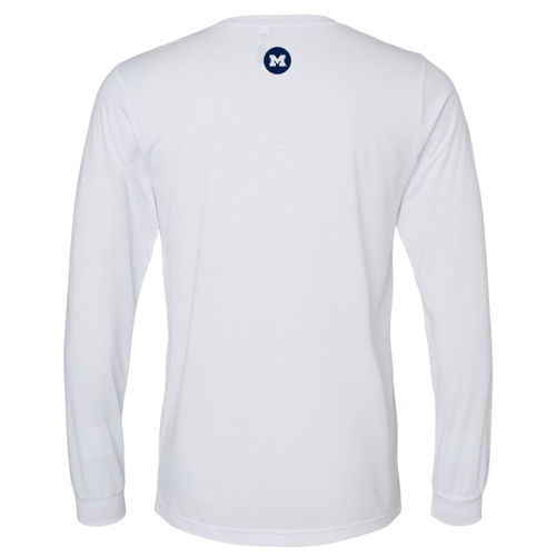 Unisex Bella Canvas Soft Fitted Triblend Long Sleeve Tee -- Solid White Triblend