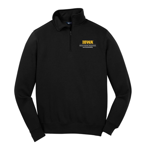 Embroidered Sport Tek Quarter Zip Sweatshirt -- Black