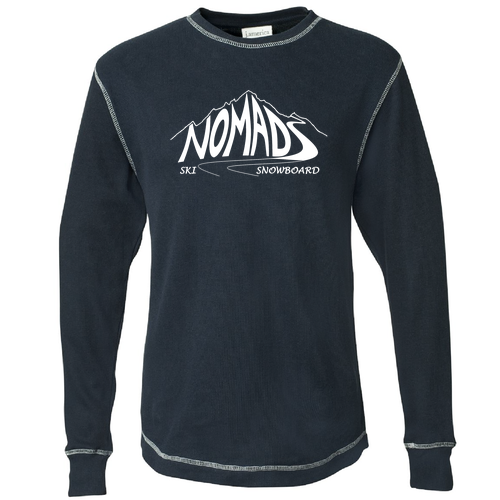 J America Vintage Long Sleeve Thermal T Shirt -- Vintage Navy / Vintage White