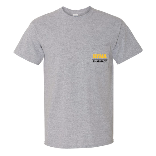 Gildan Heavy Cotton Adult Tee with Pocket -- Sport Grey
