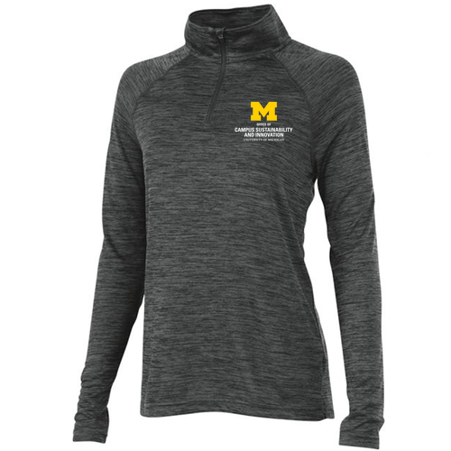 Ladies Charles River Space Dye Performance Pullover -- Grey, $43