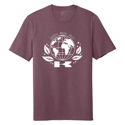 Sustainable Green Week Tee -- Maroon Heather