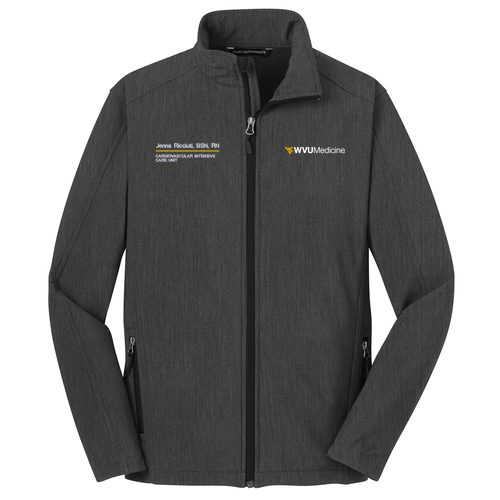 Port Authority Core Soft Shell Jacket -- Black Charcoal Heather