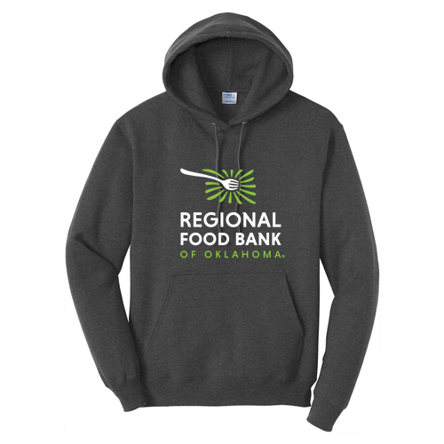 TALL Port and Company Core Fleece Pullover Hooded Sweatshirt -- Dark Heather Grey
