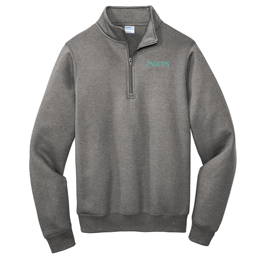 Port and Company Core Fleece Quarter-Zip Pullover Sweatshirt -- Graphite Heather