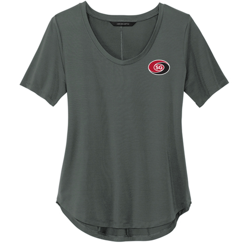 Mercer+Mettle Women’s Stretch Jersey Relaxed Scoop -- Anchor Grey