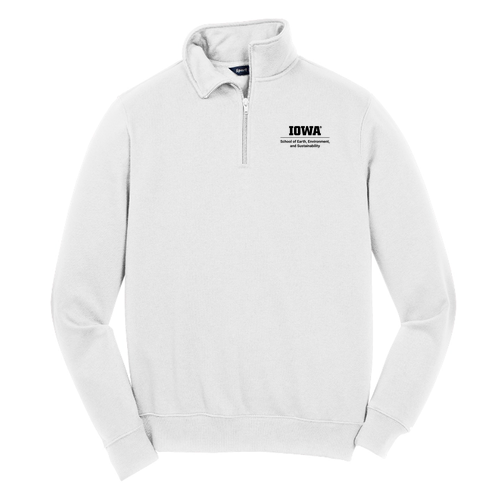 Embroidered Sport Tek Quarter Zip Sweatshirt -- White