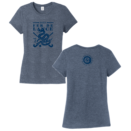 Ladies District Soft Fitted Perfect Tri Tee -- Navy Frost