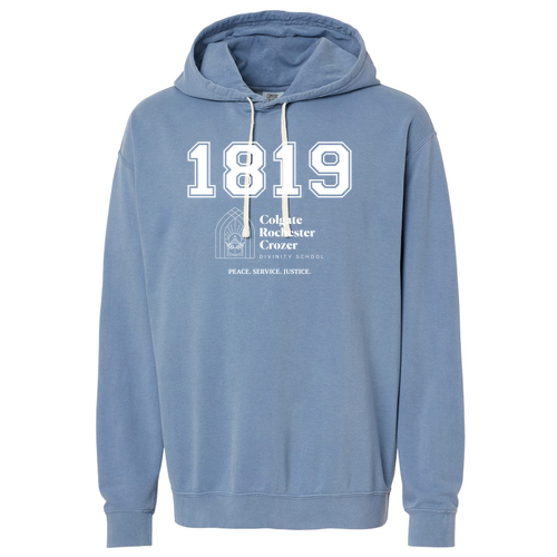 Comfort Colors Lightweight Adult Ringspun Hooded Sweatshirt -- Blue Jean