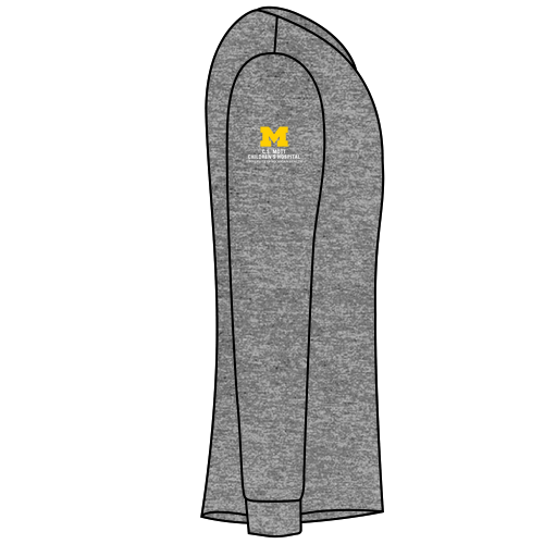Mens/Unisex District Made Soft Perfect Tri Long Sleeve Tee -- Grey Frost