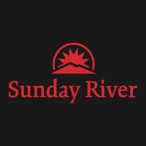 Sunday River Logo 2 Red Ink -- Crewneck Sweatshirt Black