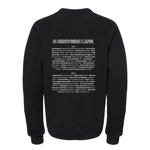 Youth Bella Canvas Soft Sponge Fleece Raglan Sweatshirt -- Black