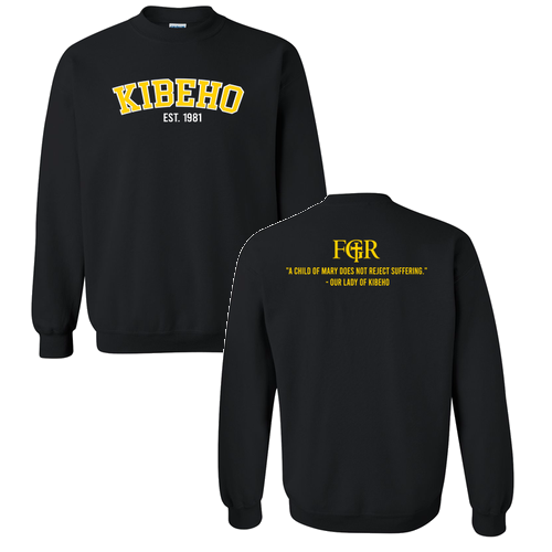 Mens/Unisex Gildan Kibeho Crewneck Sweatshirt -- Black