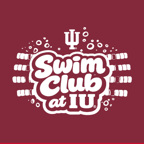 Swim Club at IU (design 1) Hooded Sweatshirt -- Cardinal Red