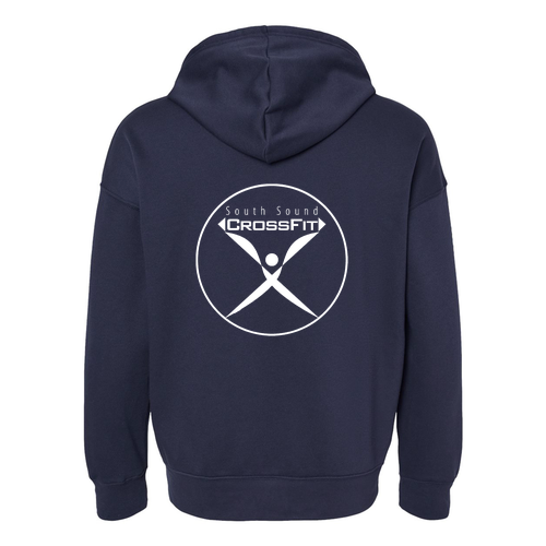 Bella+ Canvas Navy Sponge Fleece Full-Zip Hoodie