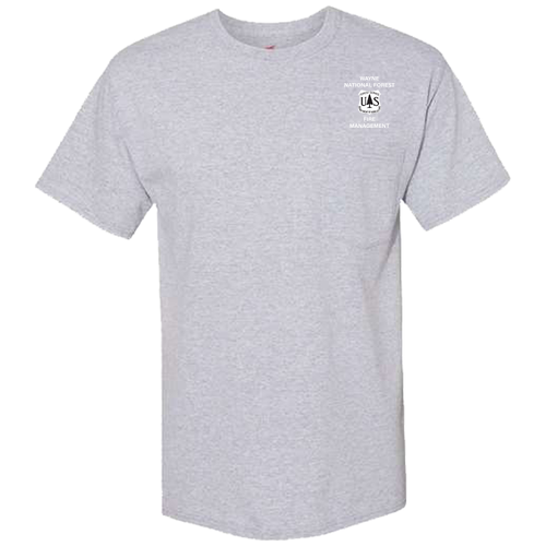 Hanes Adult Workwear Pocket T-Shirt -- Light Steel
